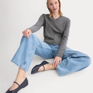 Everlane CASHMERE CROPPED HIGH-V SWEATER